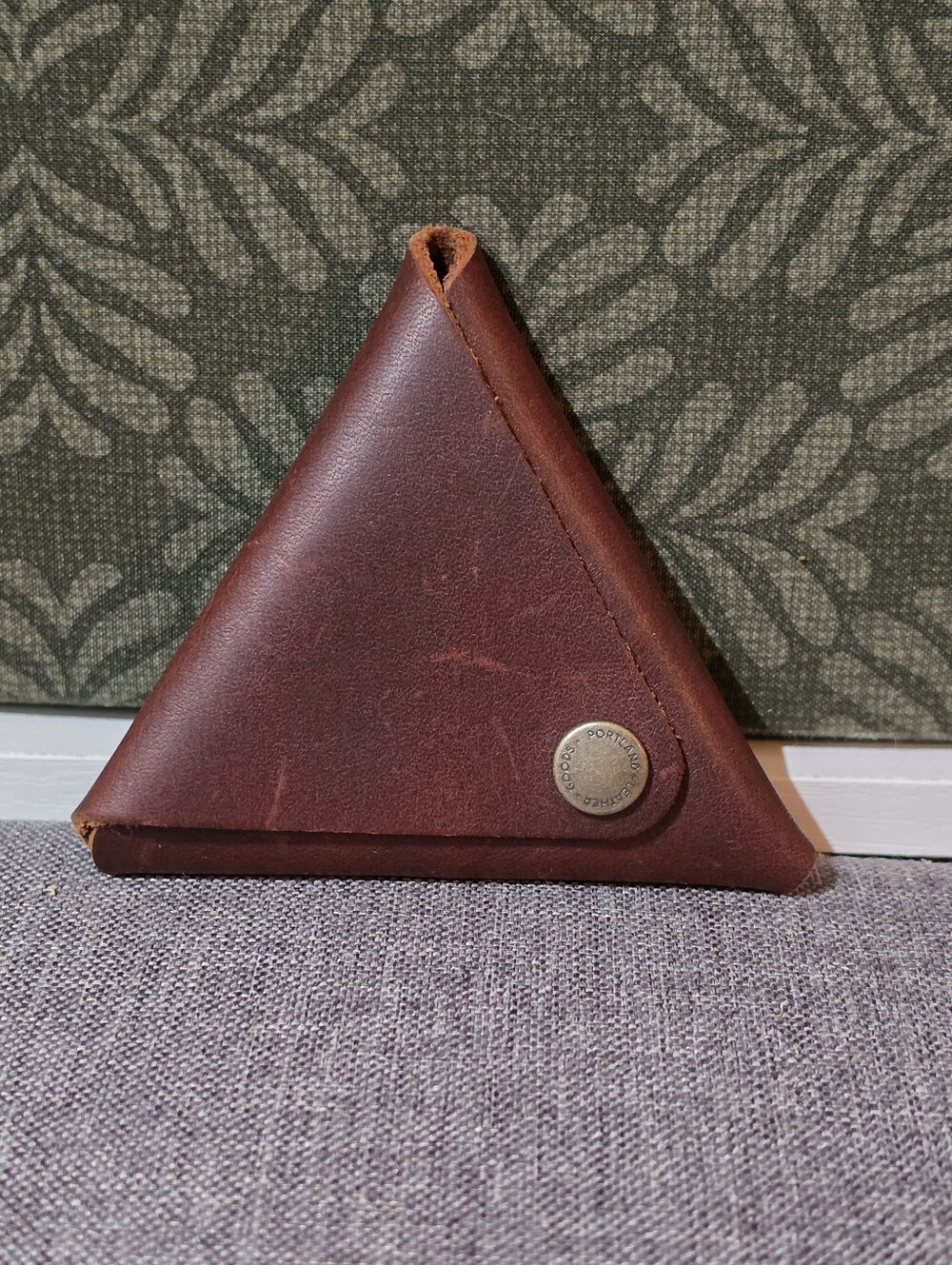 Portland Leather Cognac Snap Triangle
